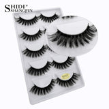 5 pairs natural long lashes mink eyelashes 3D