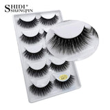 5 pairs natural long lashes mink eyelashes 3D