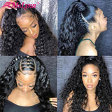Water Wave Wig Lace Front Human Hair Wigs  Curly