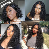 Water Wave Wig Lace Front Human Hair Wigs  Curly